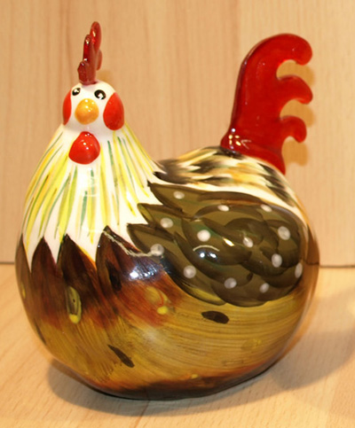 Poule céramique 12 cm