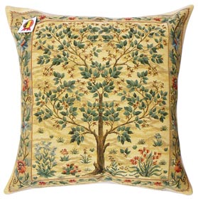 Coussin en tapisserie - Arbre-0