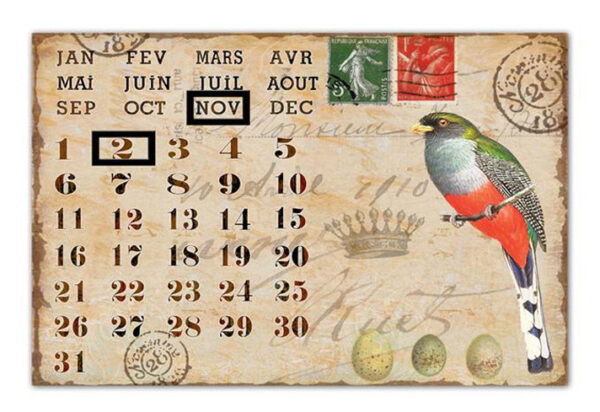 Calendrier Oiseau-10710