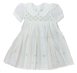 Robe Smock Broderie Bleue 3 ans-0