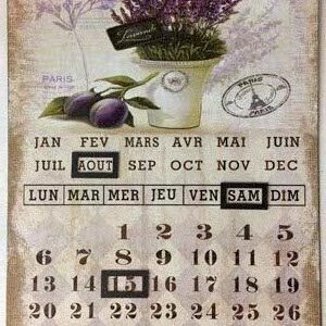 Calendrier Lavande