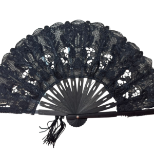 Eventail noir 20 cm