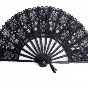 Eventail noir 27 cm